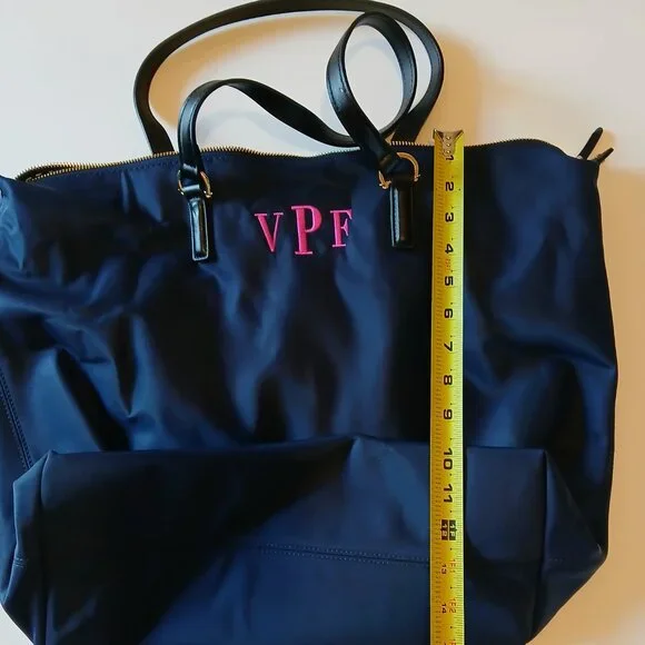 C Wonder Nylon Oversized Blue Handbag EUC - Picture 7 of 9